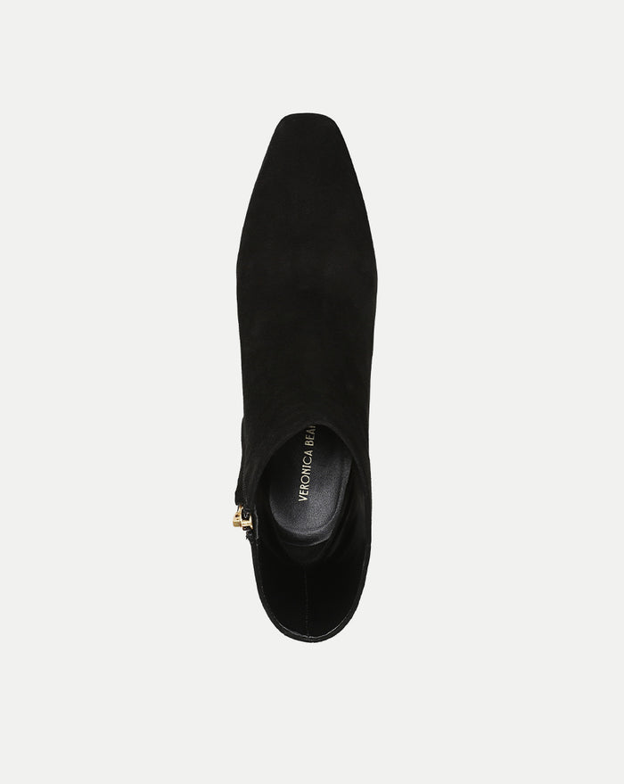 Veronica Beard Cera Suede Ankle Boot - Black