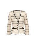 Veronica Beard Ceriani Knit Jacket Off-White/Black