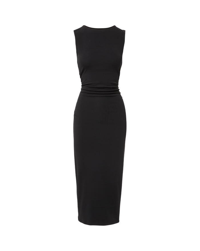 Veronica Beard Charissa Stretch-Cotton Midi Dress Black