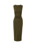 Veronica Beard Charissa Stretch-Cotton Midi Dress - Cypress