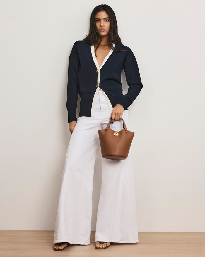 Veronica Beard Cillian Boyfriend Cardigan - Navy