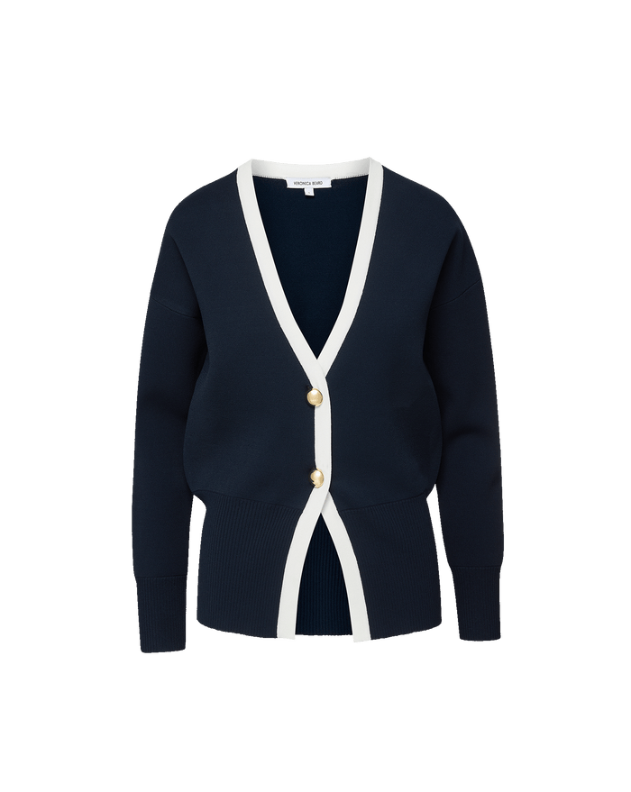 Veronica Beard Cillian Boyfriend Cardigan Navy