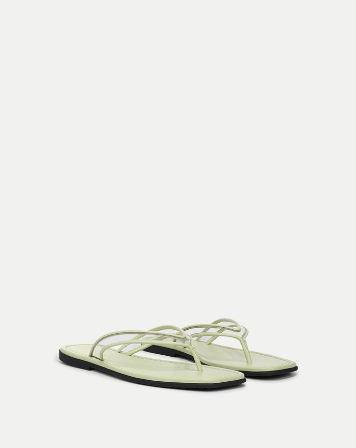 Veronica Beard Clea Jelly Flip-Flop Sandal - Clear/Light Pistachio