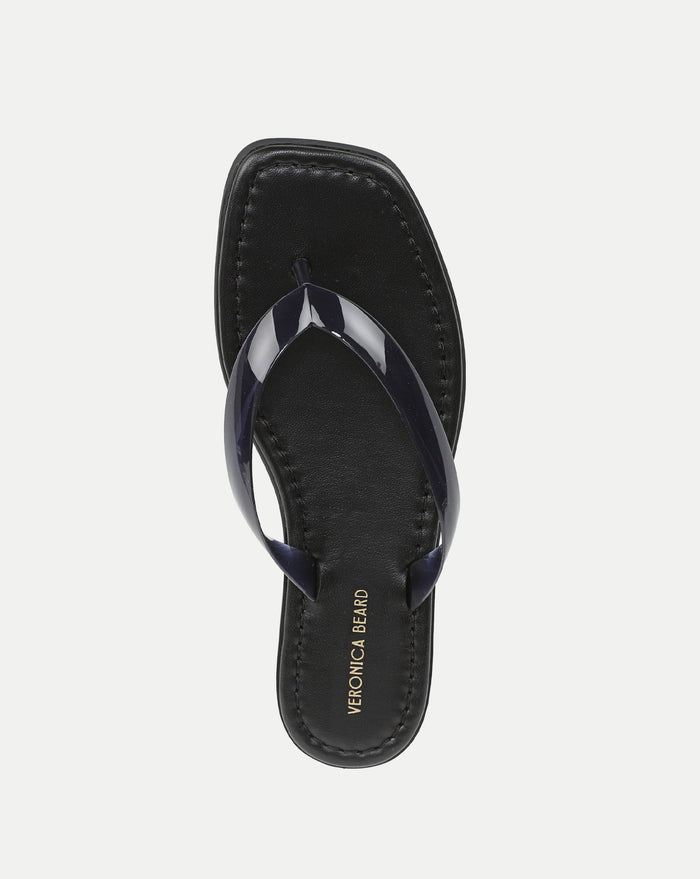 Veronica Beard Clea Jelly Flip-Flop Sandal - Navy