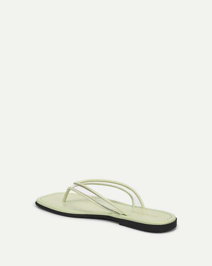 Veronica Beard Clea Jelly Flip-Flop Sandal - Clear/Light Pistachio