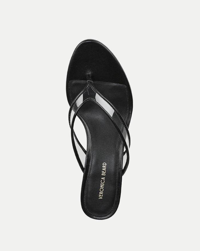 Veronica Beard Clea Jelly Wedge Sandal - Clear/Black