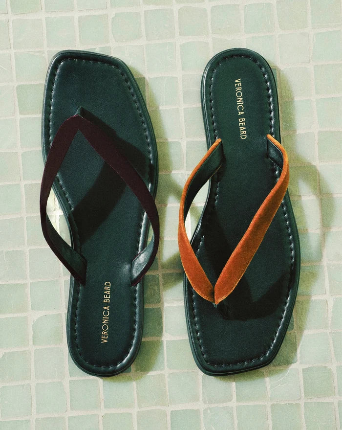 Clea Velvet Flip-Flop Sandal