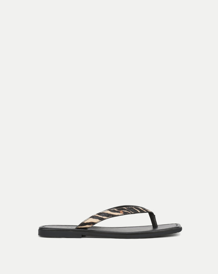 Veronica Beard Clea Calf Hair Flip-Flop Sandal - Ziger