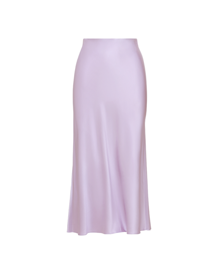 Veronica Beard Clover Stretch-Silk Slip Skirt - Soft Lilac