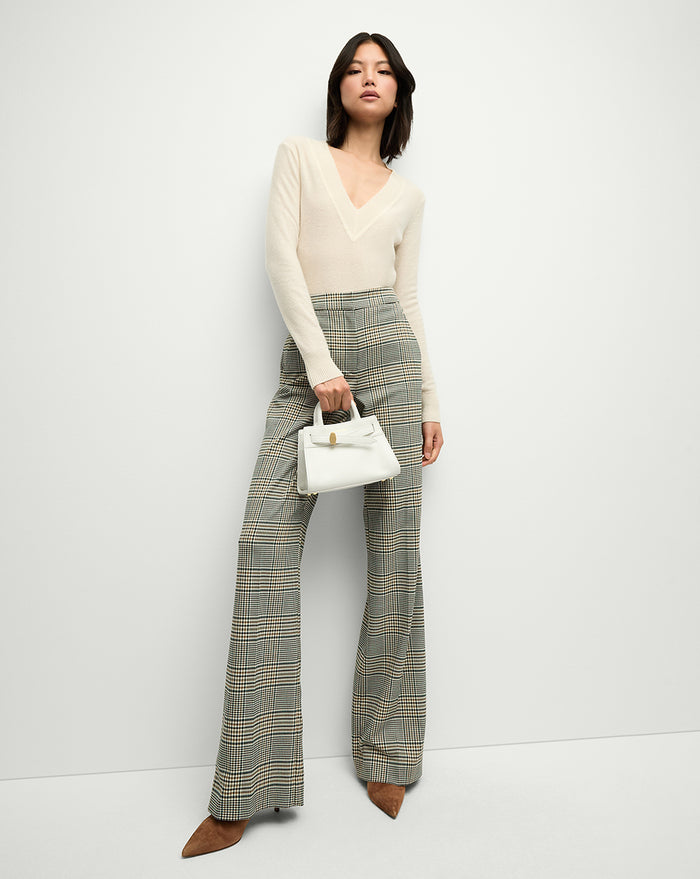 Veronica Beard Coleta V-Neck Cashmere Sweater - Ivory