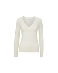 Veronica Beard Coleta V-Neck Cashmere Sweater - Ivory