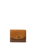 Veronica Beard Brown leather wallet with a gold button closure