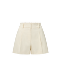 Veronica Beard Cream tailored shorts with pleats