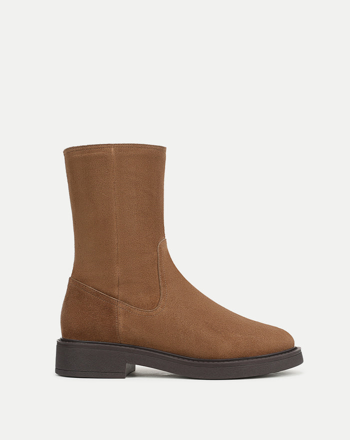 Veronica Beard Creswell Shearling Mid-Calf Boot - Hazelwood