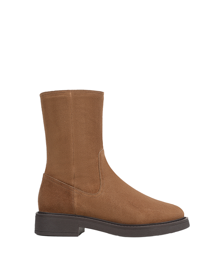 Veronica Beard Creswell Shearling Mid-Calf Boot - Hazelwood