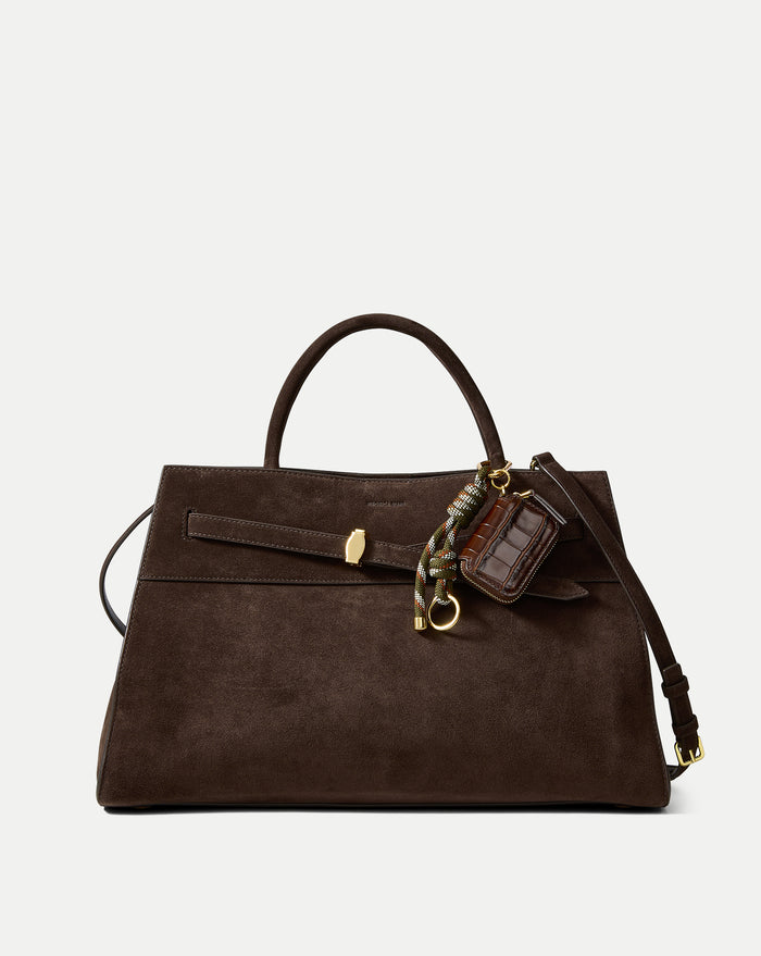 Veronica Beard Croc-Embossed Zip Pouch Bag Charm