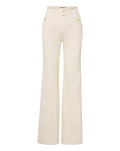 Veronica Beard Crosbie Slim Wide-Leg Jean - Ecru