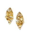 Veronica Beard Crumpled Gold Earrings Gold