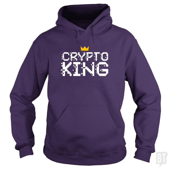 SunFrog-Busted BustedTees Hoodie / Purple / S Crypto King