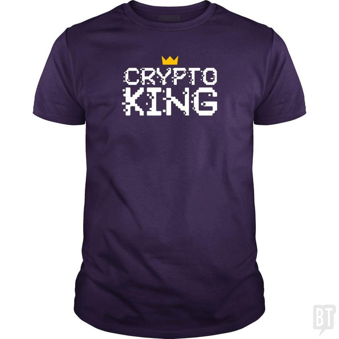SunFrog-Busted BustedTees Classic Guys / Unisex Tee / Purple / S Crypto King