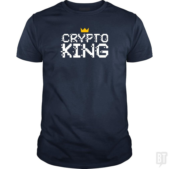 SunFrog-Busted BustedTees Classic Guys / Unisex Tee / Navy Blue / S Crypto King