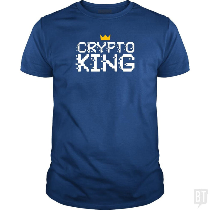 SunFrog-Busted BustedTees Classic Guys / Unisex Tee / Royal Blue / S Crypto King