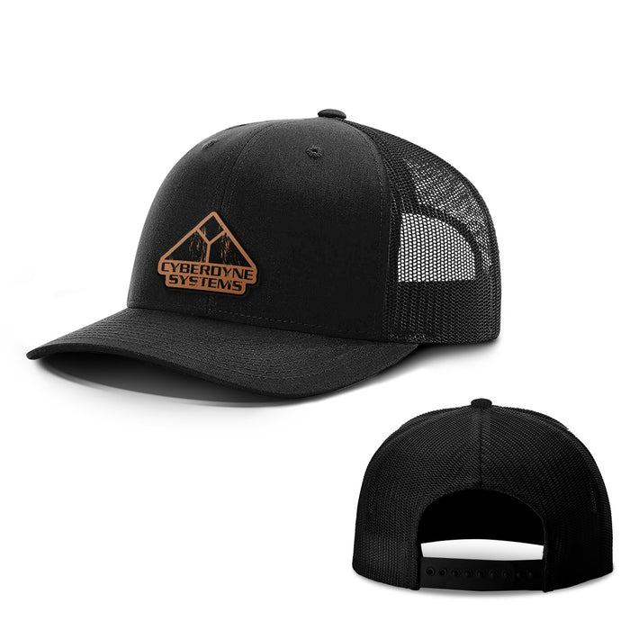 Cyberdyne Systems Leather Patch Hats - BustedTees.com