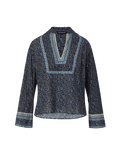 Veronica Beard Cyra Tunic Top - Navy Multi
