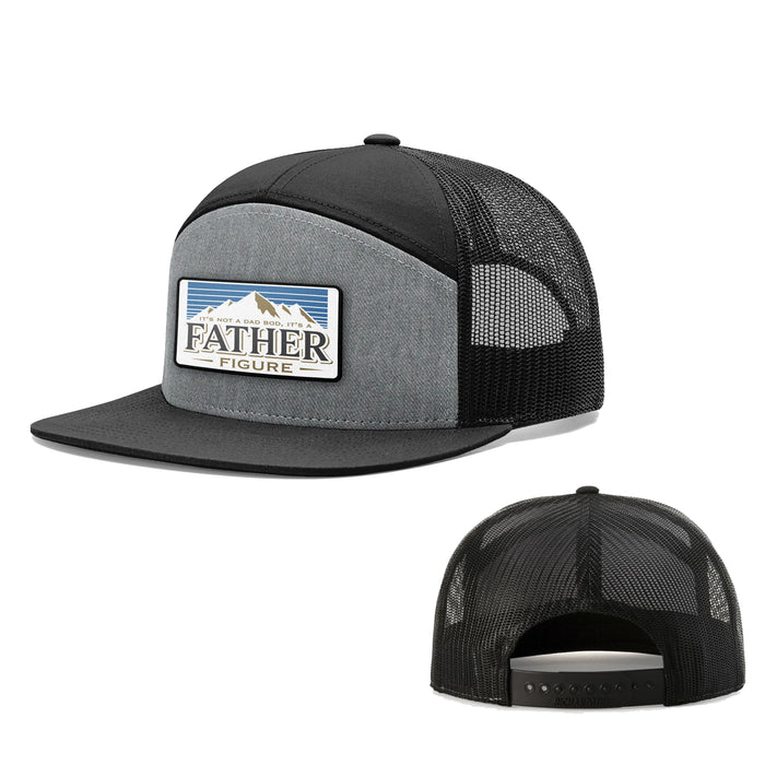 Seven-Panel Trucker Flatbill / Heather and Black / One Size