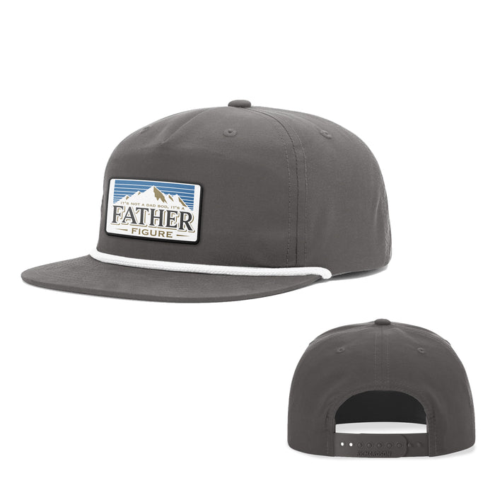 Snapback Rope Flatbill / Charcoal and White / One Size