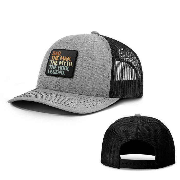 Dad The Hodl Legend Patch Hats - BustedTees.com