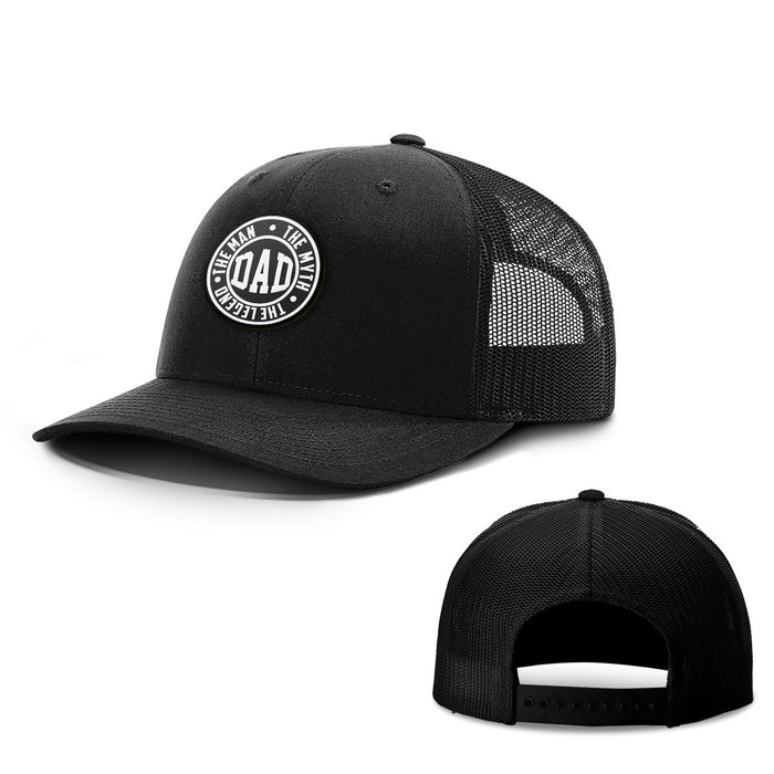 Daddy The Man The Myth Patch Hats - BustedTees.com