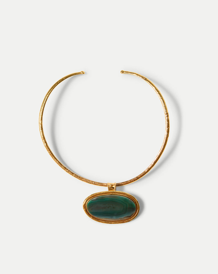 Veronica Beard Dakota Green Agate Necklace - Green Agate