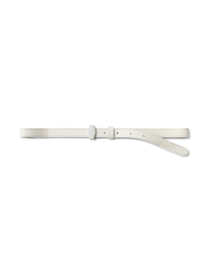 Veronica Beard Dash Leather Belt - Off-White