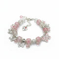 DC Bobble Bracelet Silver and Pink