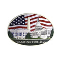 DC Landmarks Flag Oval Ceramic Magnet