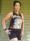 Def Leppard Leopard Print Halter Top | Custom Handcrafted