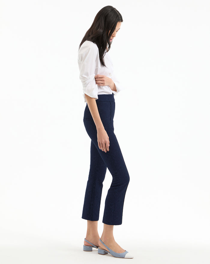 Veronica Beard Dell Jacquard Pant - Navy