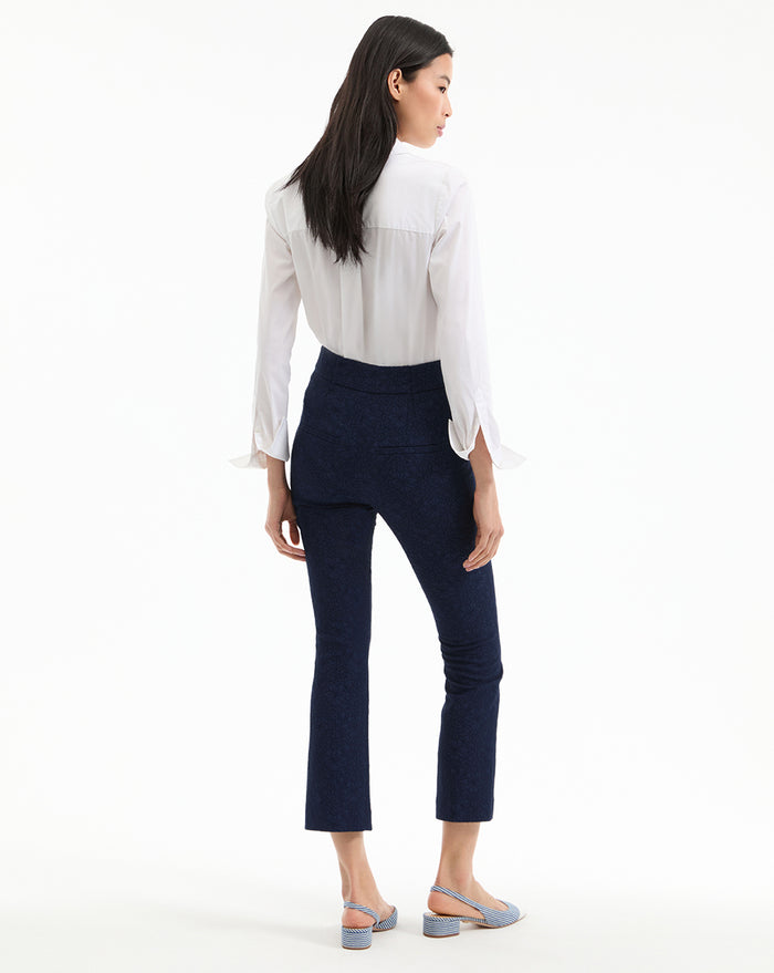Veronica Beard Dell Jacquard Pant - Navy