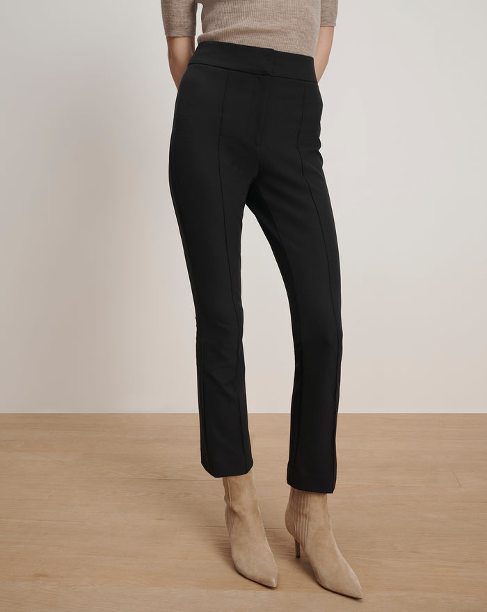 Veronica Beard Dell Scuba Slim-Leg Pant - Navy