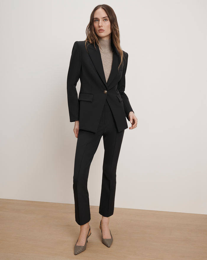 Veronica Beard Dell Scuba Slim-Leg Pant - Navy