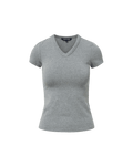 Veronica Beard Gray V-neck short-sleeve fitted t-shirt