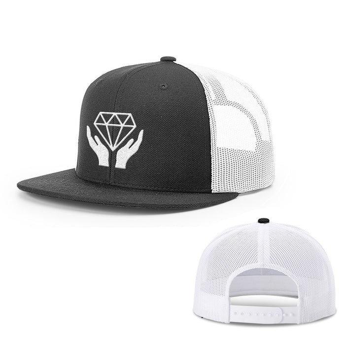 Snapback Flatbill / Black and White / One Size