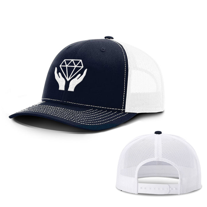 Snapback Trucker / Navy and White / One Size