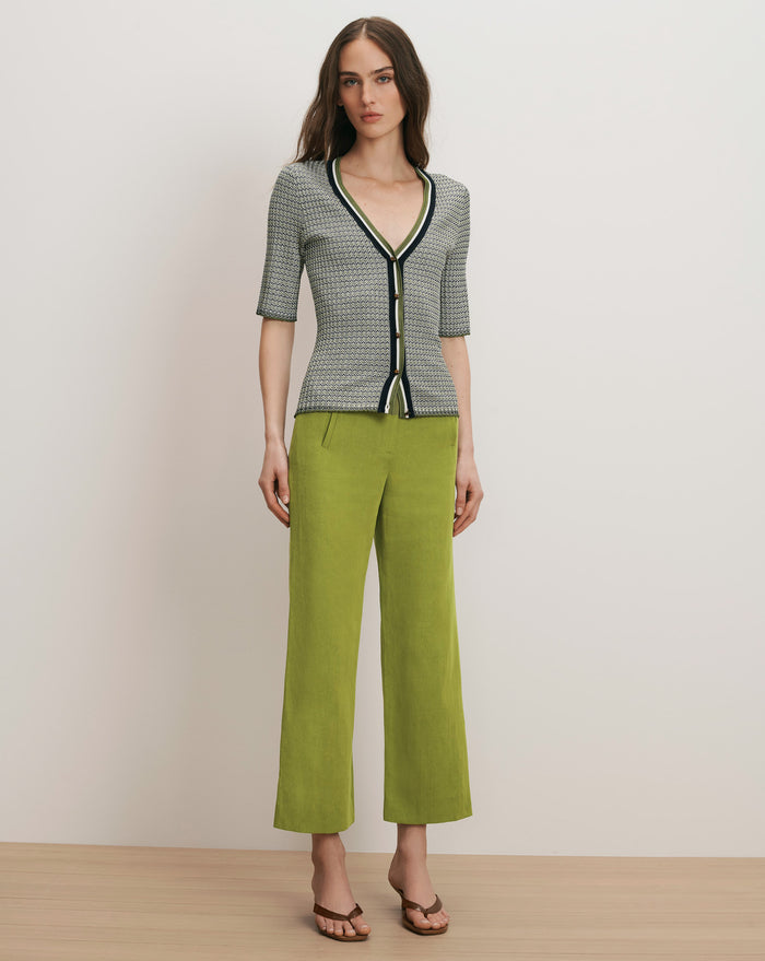 Veronica Beard Dova Wide-Leg Linen Pant - Cactus