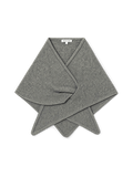 Veronica Beard Grey knit triangular wrap scarf.