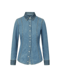 Veronica Beard Eddie Embellished Chambray Shirt - Riviera Breeze