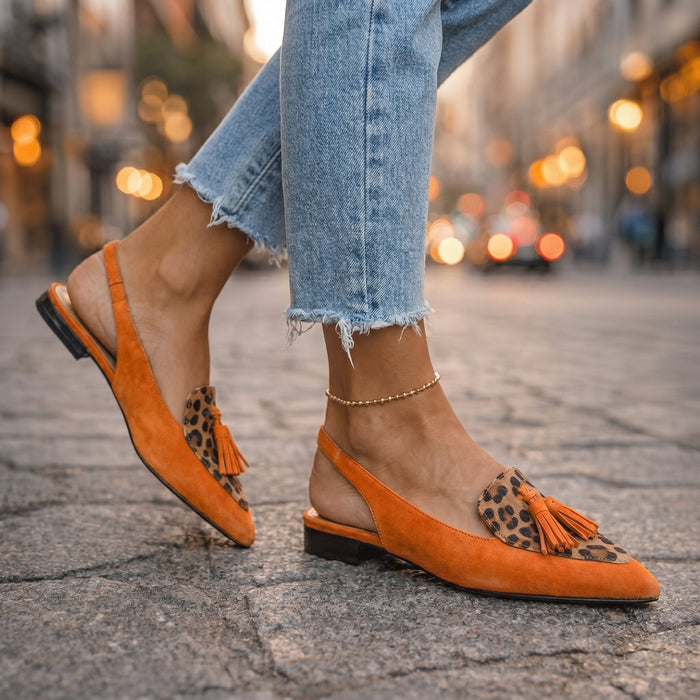 Elena | Sandalen mit Riemen und Fransen