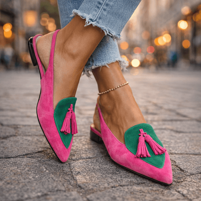 Elena | Sandalen mit Riemen und Fransen