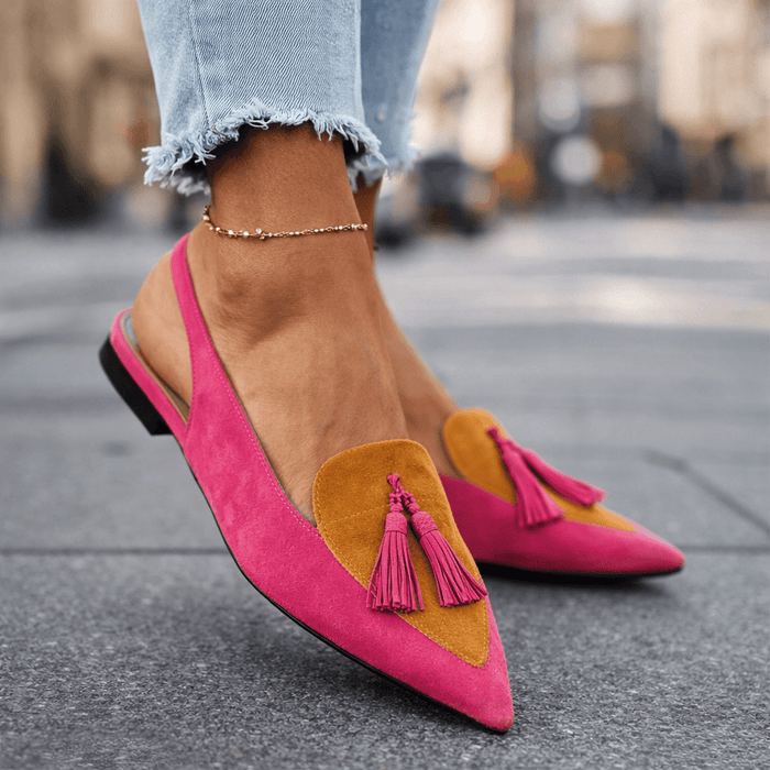 Elena | Sandalen mit Riemen und Fransen